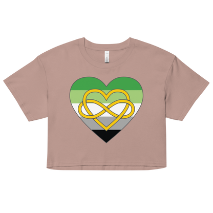 Polyamory Infinity Heart Aromantic Pride Women’s crop top