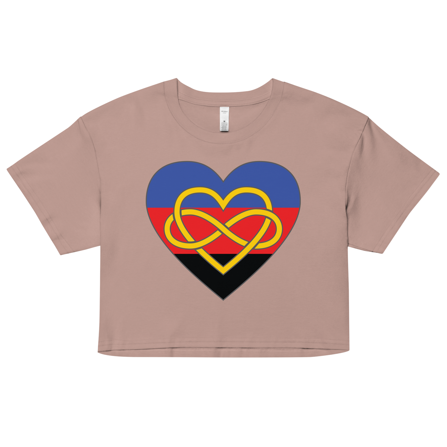 Polyamory Infinity Heart Pride Women’s crop top