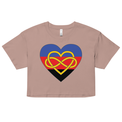 Polyamory Infinity Heart Pride Women’s crop top