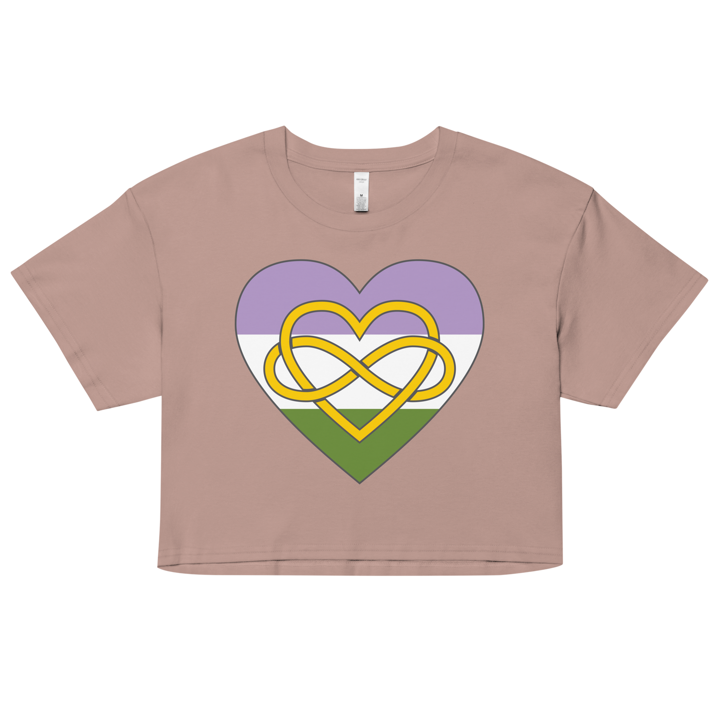 Polyamory Infinity Heart Genderqueer Pride Women’s crop top