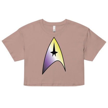 Starfleet Insignia - Non-binary Pride Women’s crop top