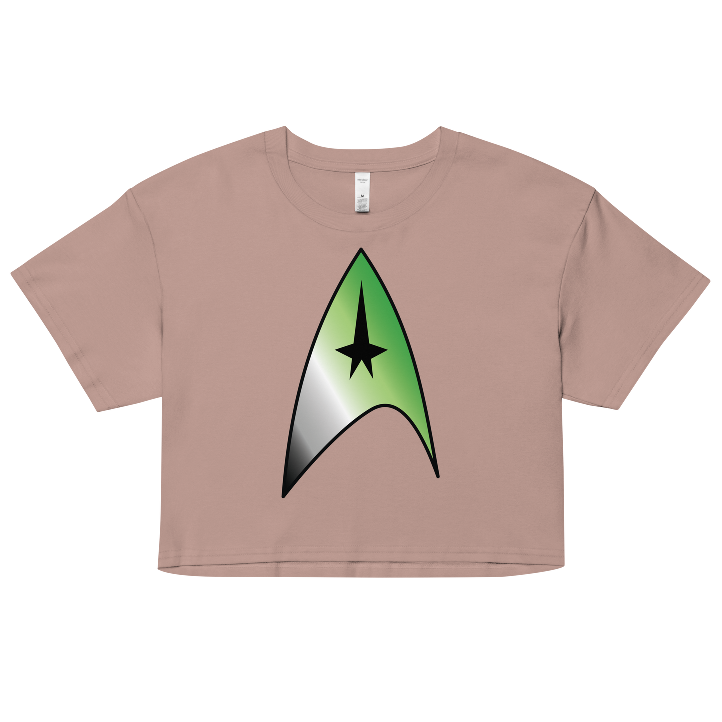 Starfleet Insignia - Aromantic Pride Women’s crop top