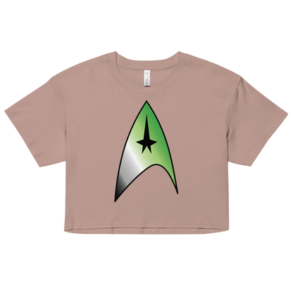 Starfleet Insignia - Aromantic Pride Women’s crop top