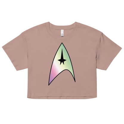 Starfleet Insignia - Genderfae Pride Women’s crop top