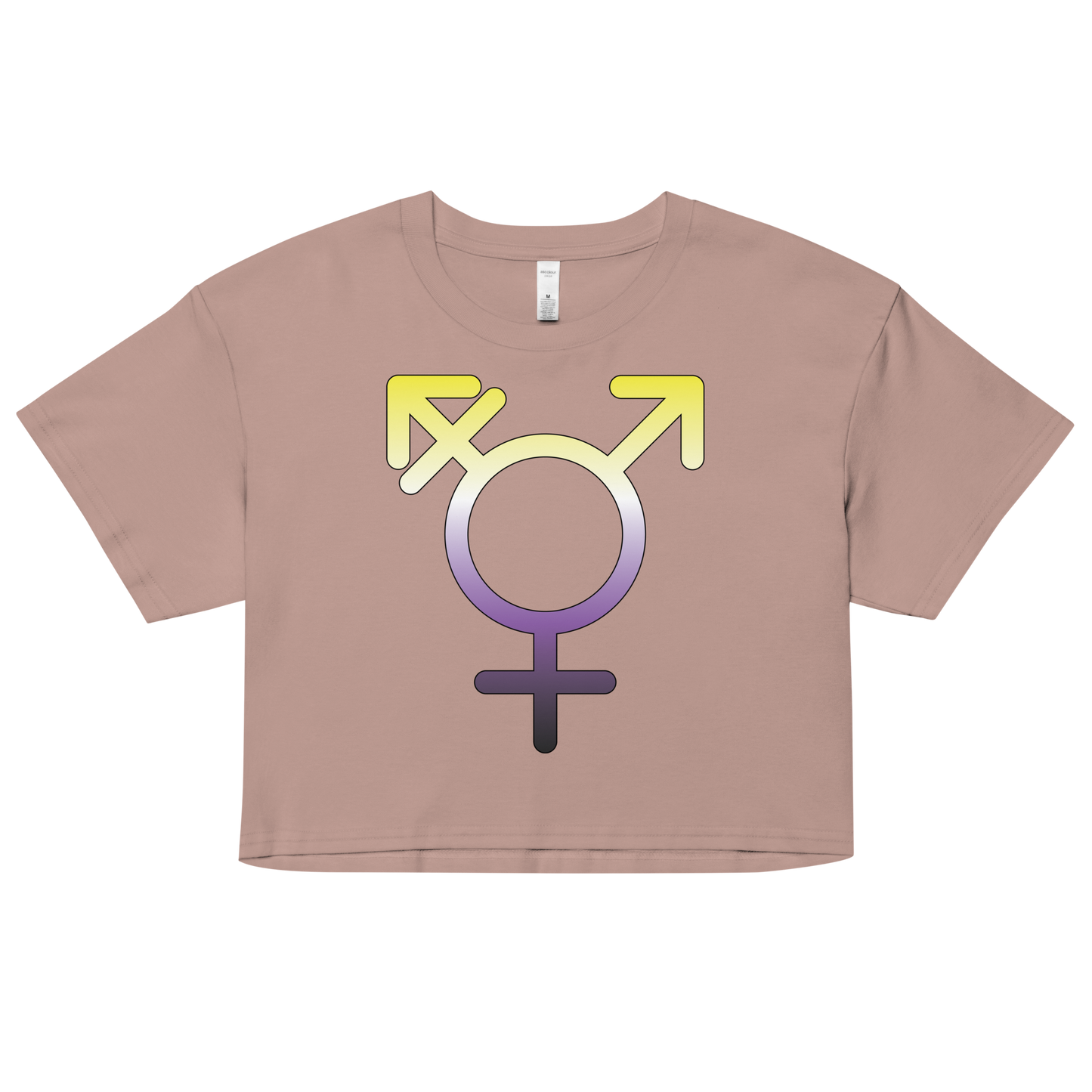 Transgender Symbol - Non-binary Pride Women’s crop top