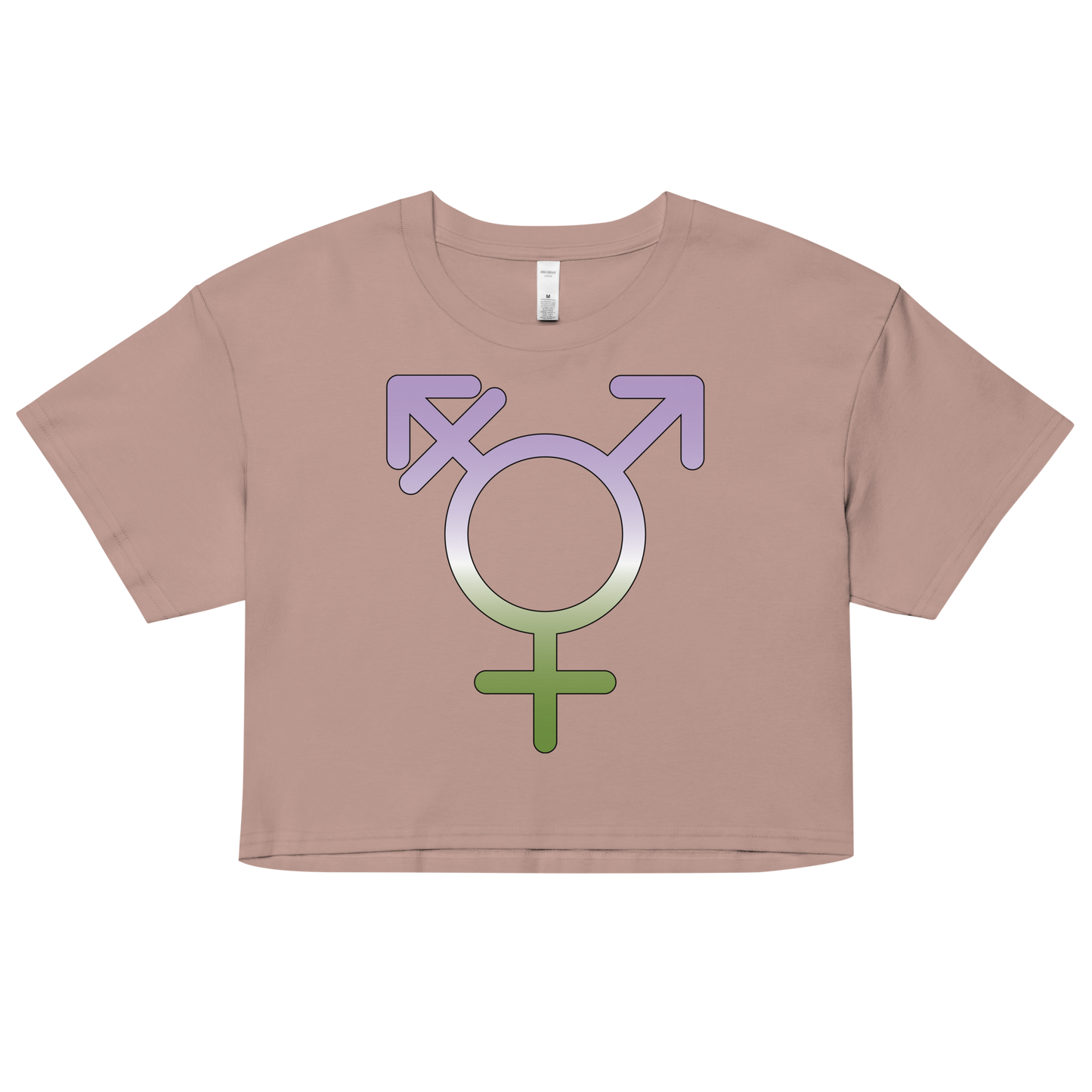 Transgender Symbol - Genderqueer Pride Women’s crop top