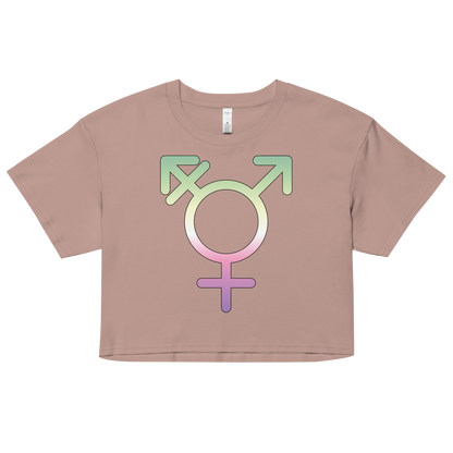 Transgender Symbol - Genderfae Pride Women’s crop top