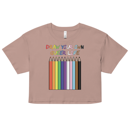 Draw Your Own Queer Life (Progress colours) Women’s crop top