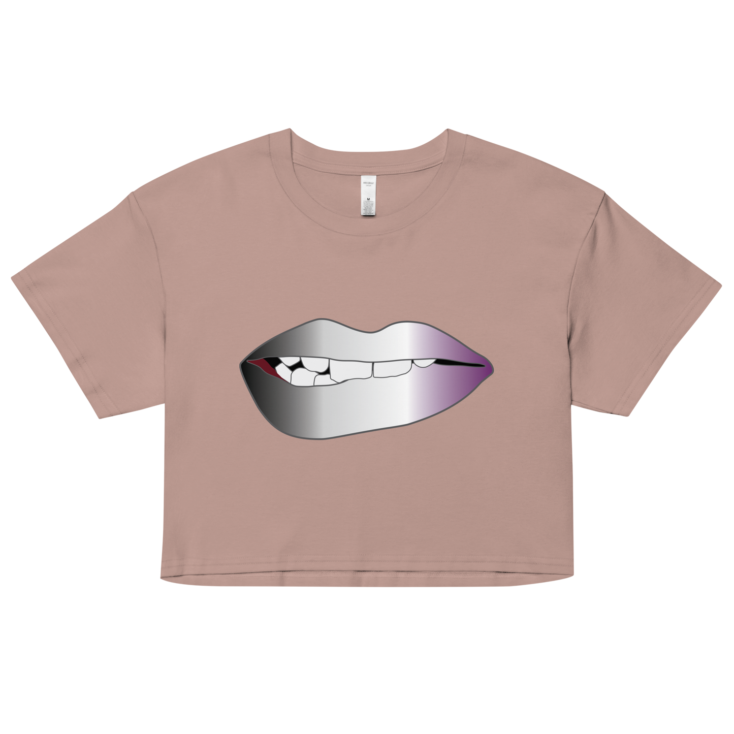 Biting Lips - Asexual/Demisexual Pride - Gradient Women’s crop top