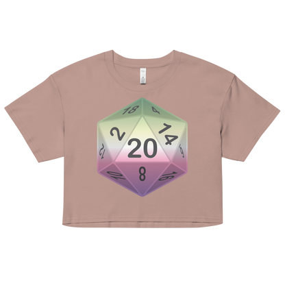 Pride Dice - Genderfae Women’s crop top