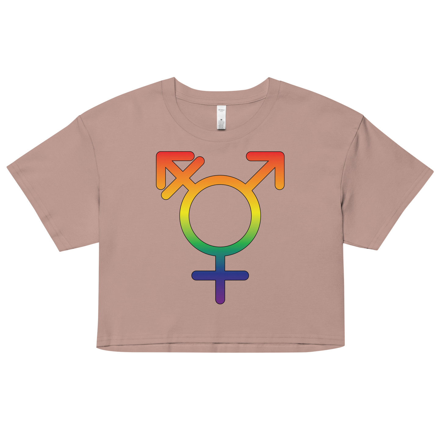 Transgender Symbol - Rainbow Pride Women’s crop top