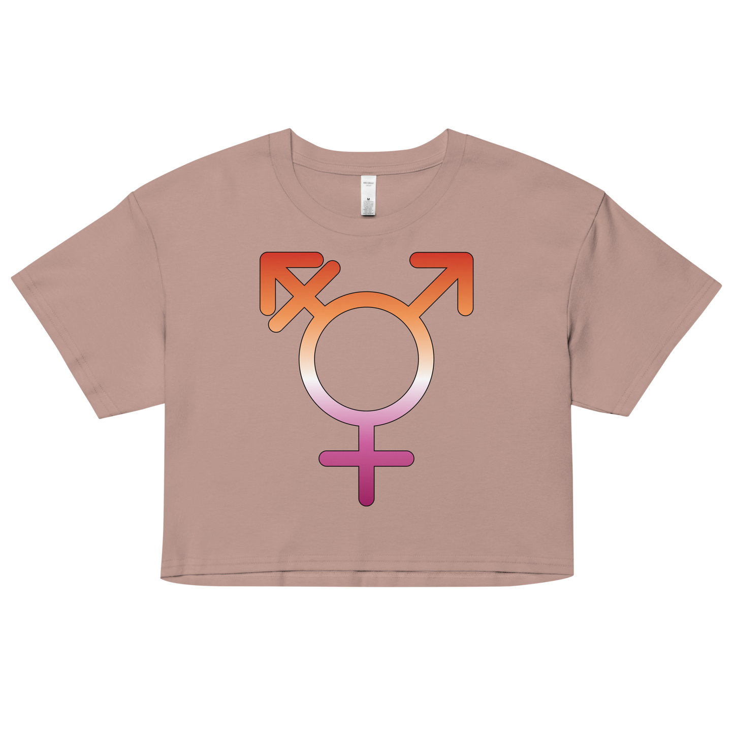 Transgender Symbol - Lesbian Pride Women’s crop top