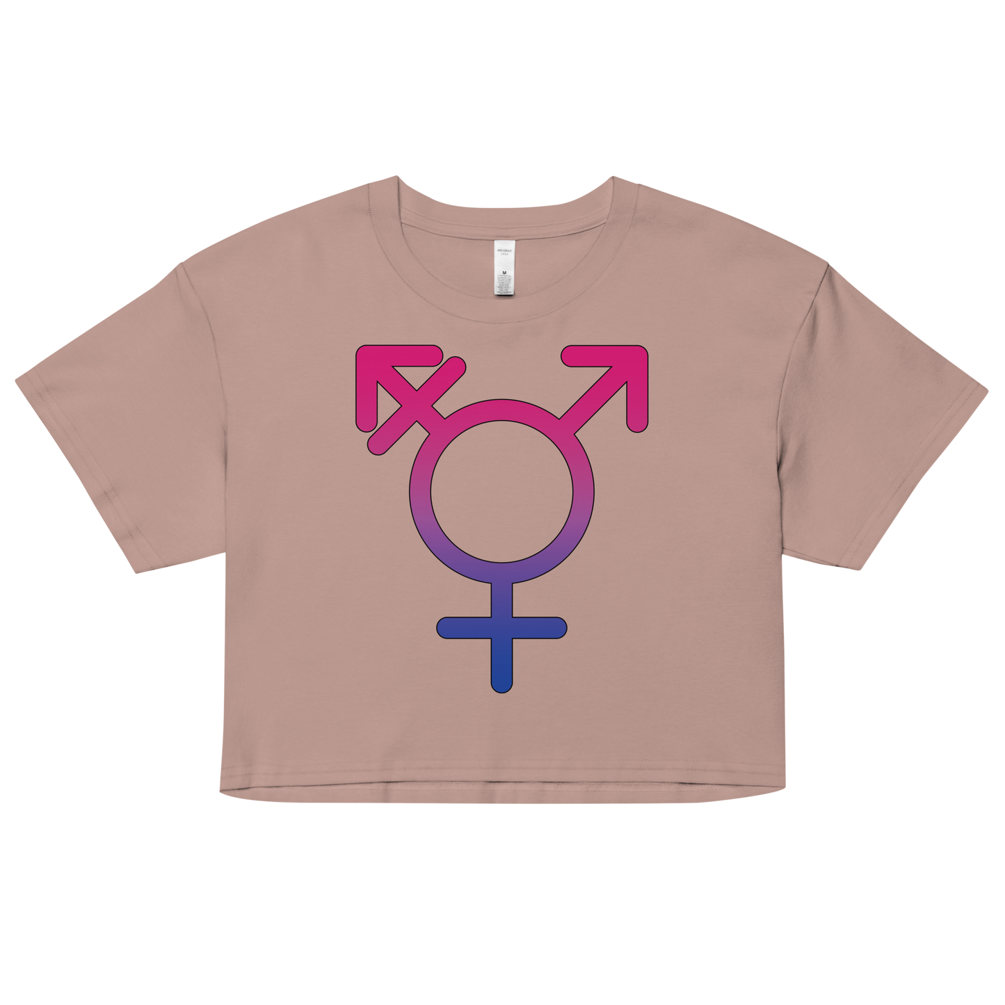 Transgender Symbol - Bisexual Pride Women’s crop top