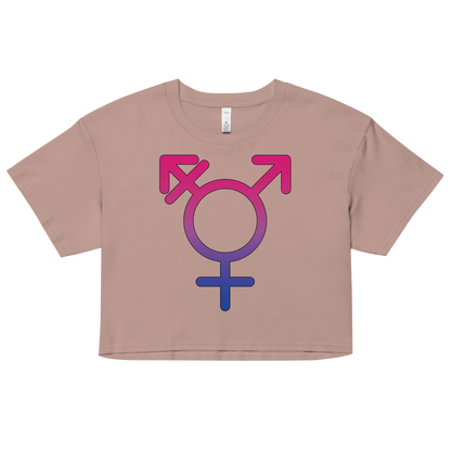 Transgender Symbol - Bisexual Pride Women’s crop top