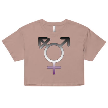 Transgender Symbol - Asexual/Demisexual Pride Women’s crop top