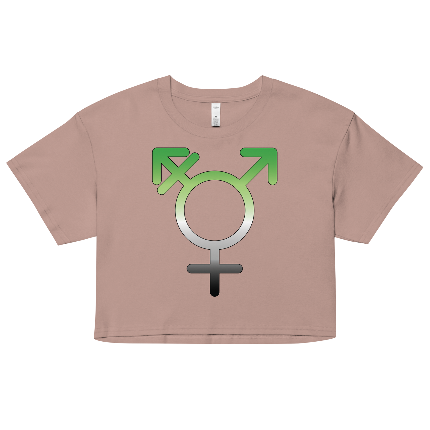 Transgender Symbol - Aromantic Pride Women’s crop top