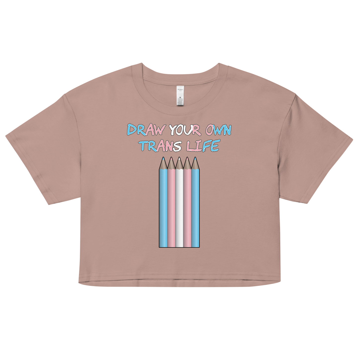 Draw Your Own Trans Life Women’s crop top