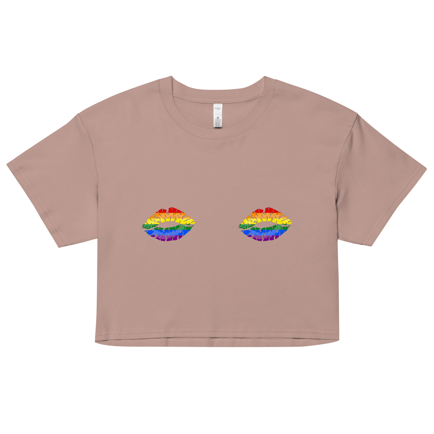 Rainbow Boob Kisses Women’s crop top