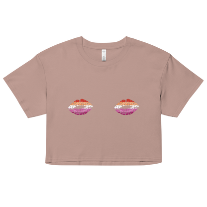 Lesbian Boob Kisses Women’s crop top