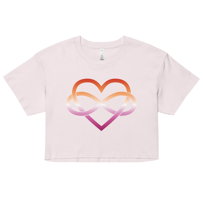 Polyamory Infinity Heart - Lesbian Women’s crop top