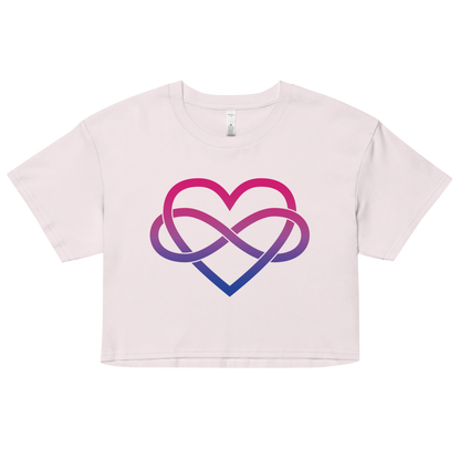 Polyamory Infinity Heart - Bisexual Women’s crop top