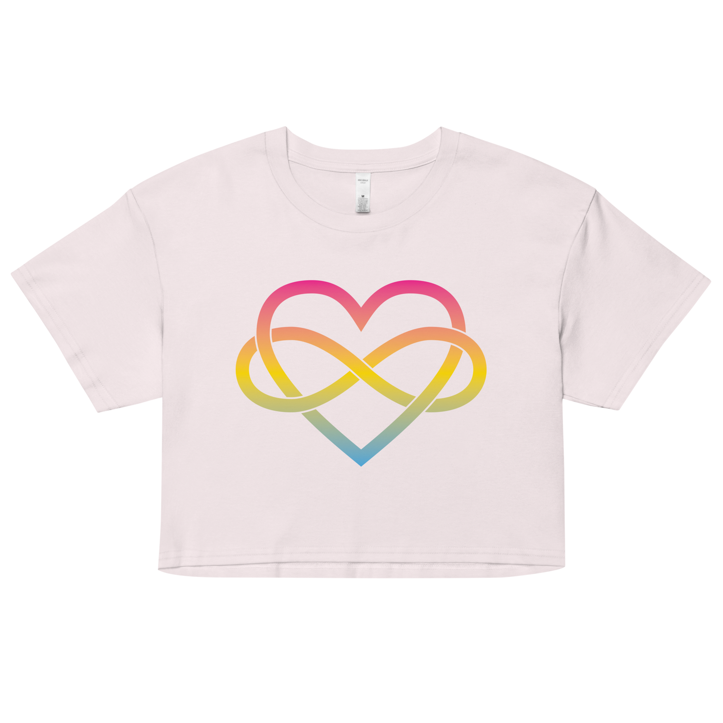 Polyamory Infinity Heart - Pansexual Women’s crop top