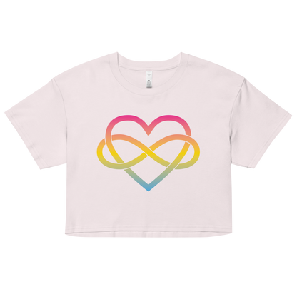 Polyamory Infinity Heart - Pansexual Women’s crop top