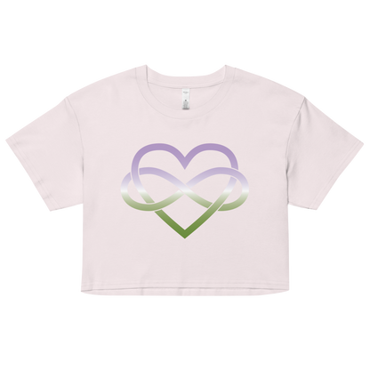 Polyamory Infinity Heart - Genderqueer Women’s crop top