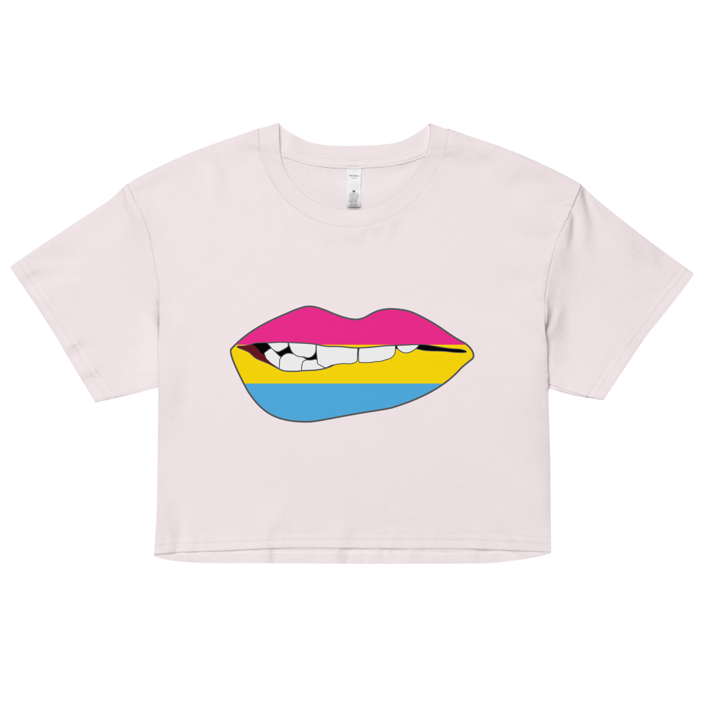 Biting Lips - Pansexual Flag Women’s crop top