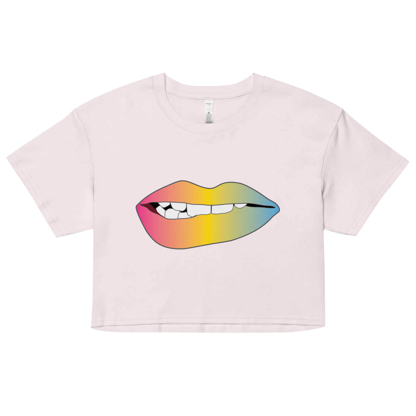 Biting Lips - Pansexual Pride - Gradient Women’s crop top