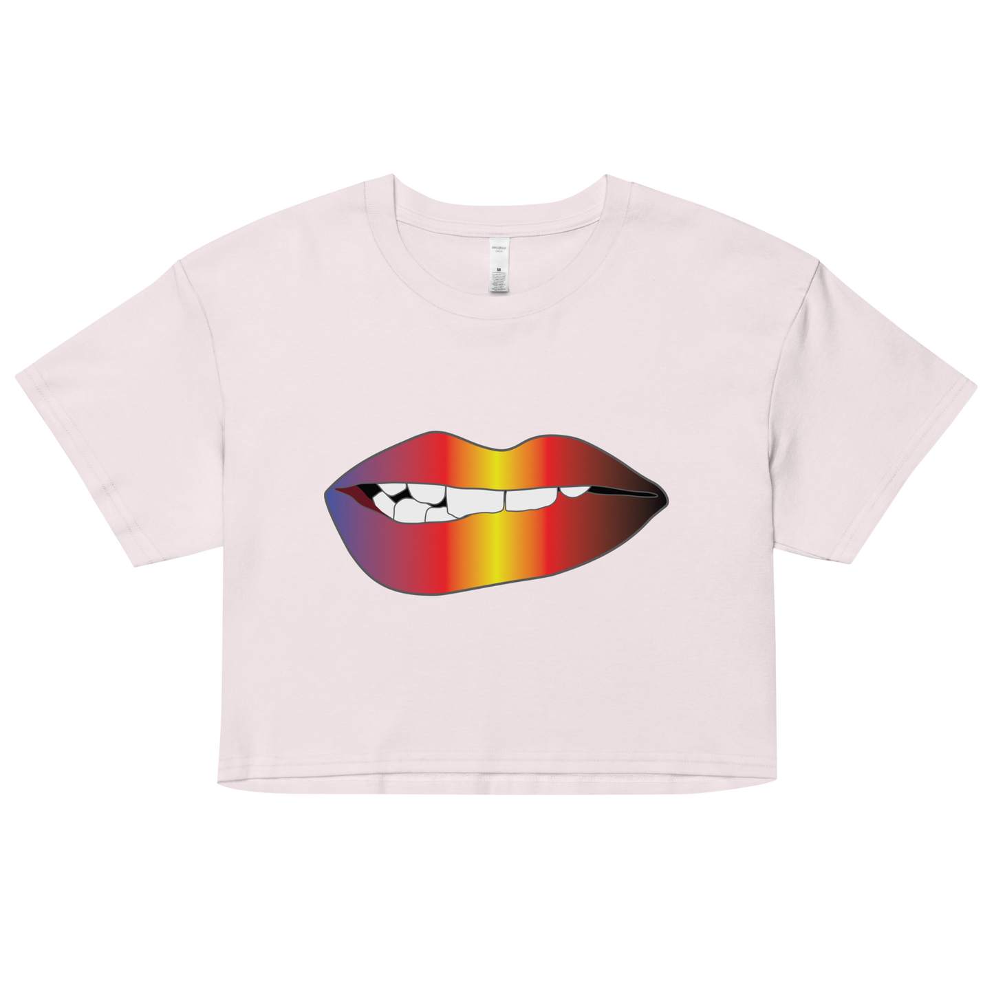 Biting Lips - Polyamory Pride - Gradient Women’s crop top