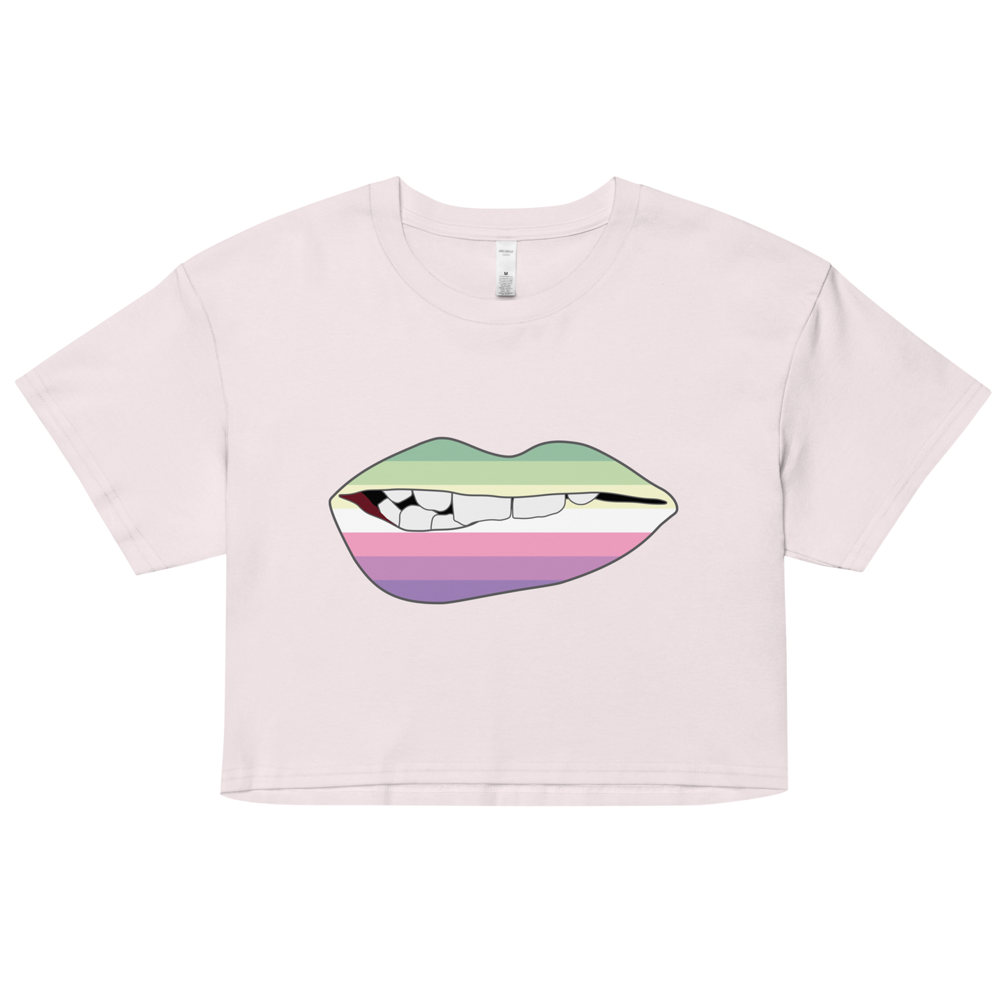 Biting Lips - Genderfae Flag Women’s crop top