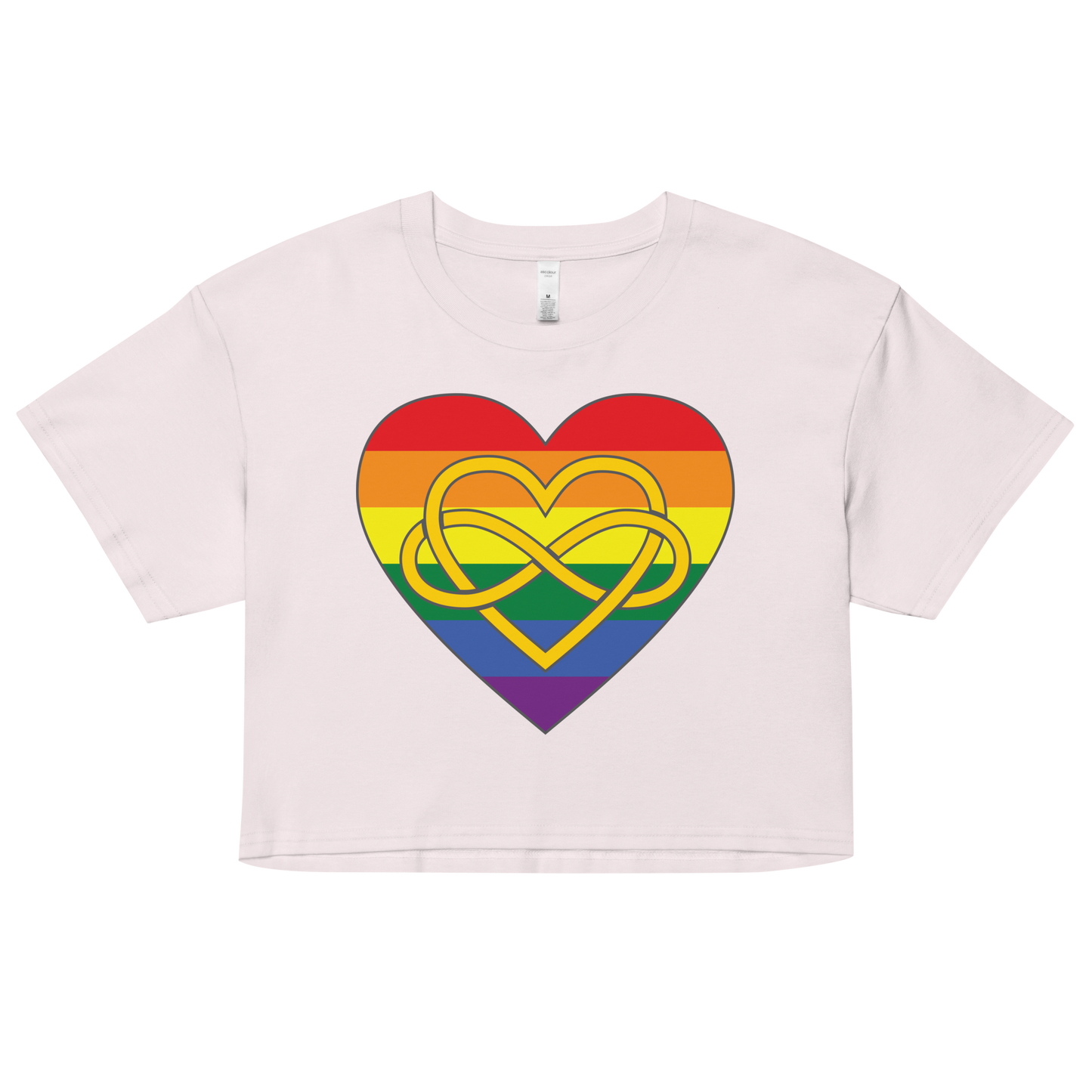 Polyamory Infinity Heart Rainbow Pride Women’s crop top