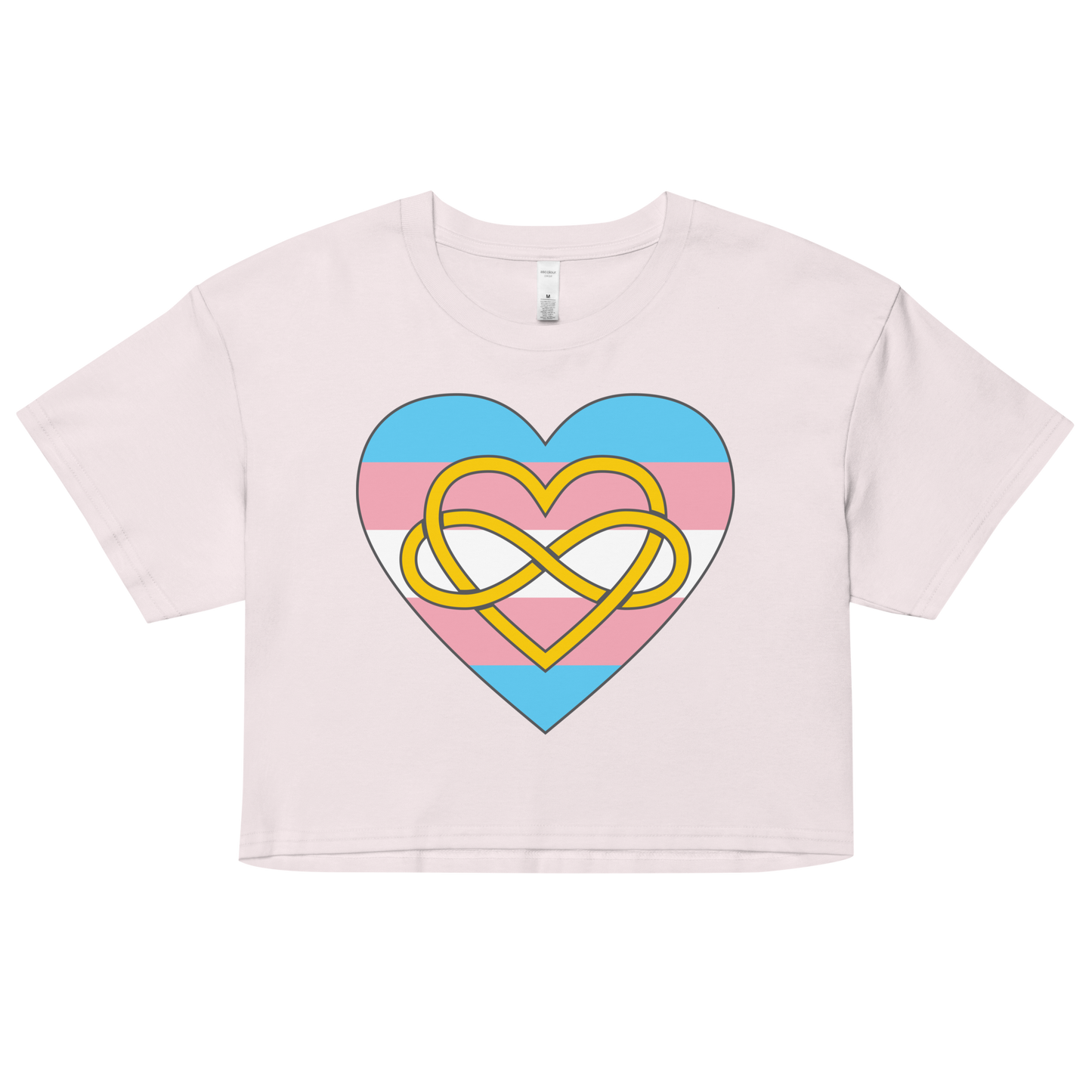 Polyamory Infinity Heart Trans Pride Women’s crop top