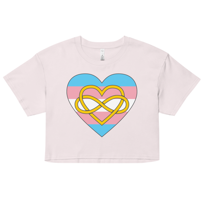 Polyamory Infinity Heart Trans Pride Women’s crop top