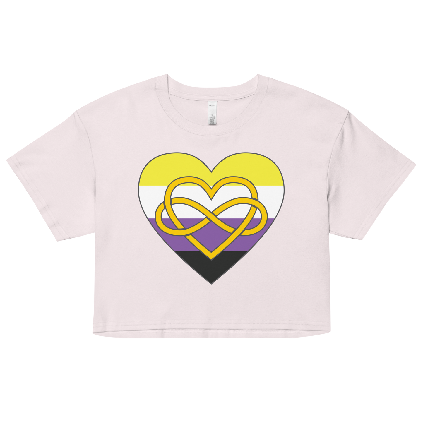 Polyamory Infinity Heart Non-binary Pride Women’s crop top