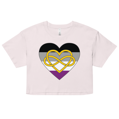 Polyamory Infinity Heart Asexual Pride Women’s crop top