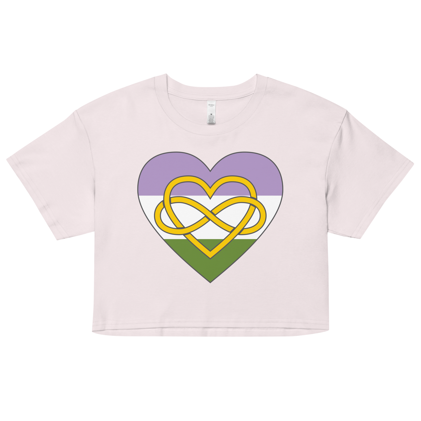 Polyamory Infinity Heart Genderqueer Pride Women’s crop top