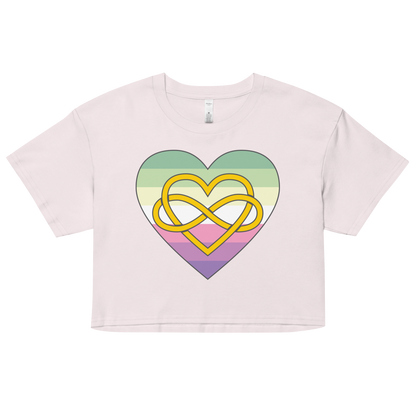 Polyamory Infinity Heart Genderfae Pride Women’s crop top