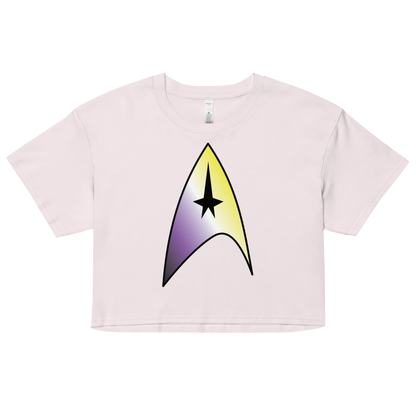 Starfleet Insignia - Non-binary Pride Women’s crop top