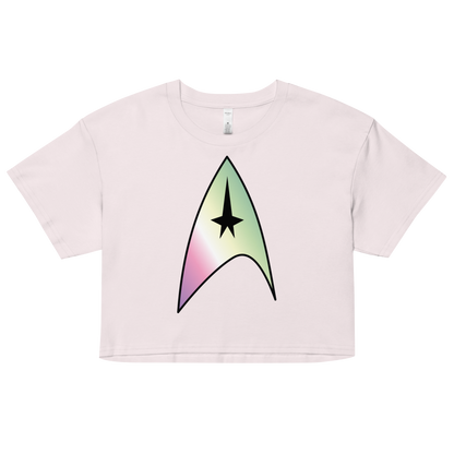 Starfleet Insignia - Genderfae Pride Women’s crop top