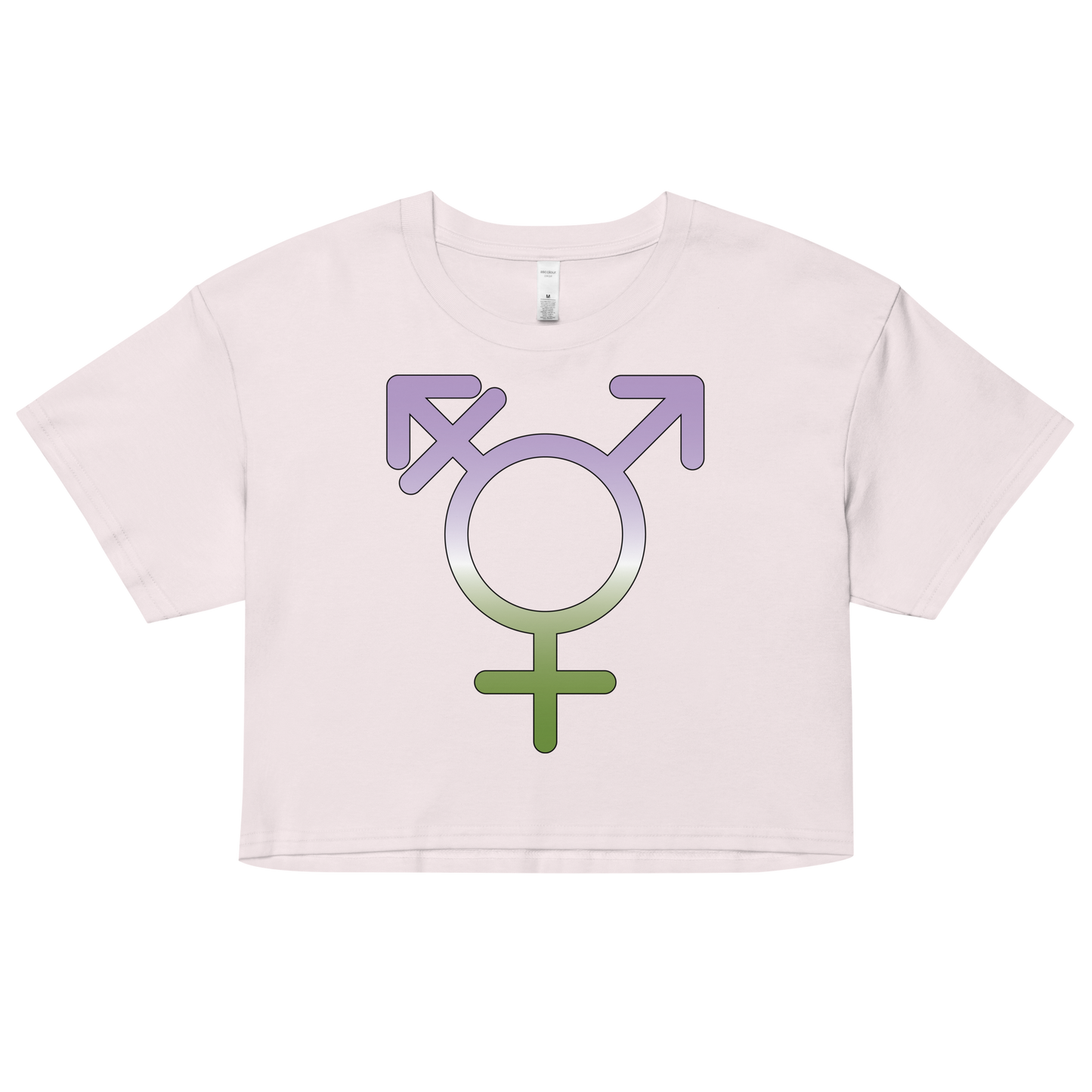 Transgender Symbol - Genderqueer Pride Women’s crop top