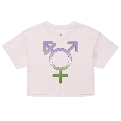 Transgender Symbol - Genderqueer Pride Women’s crop top