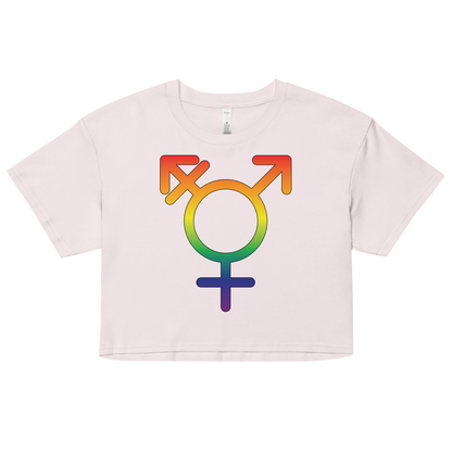 Transgender Symbol - Rainbow Pride Women’s crop top