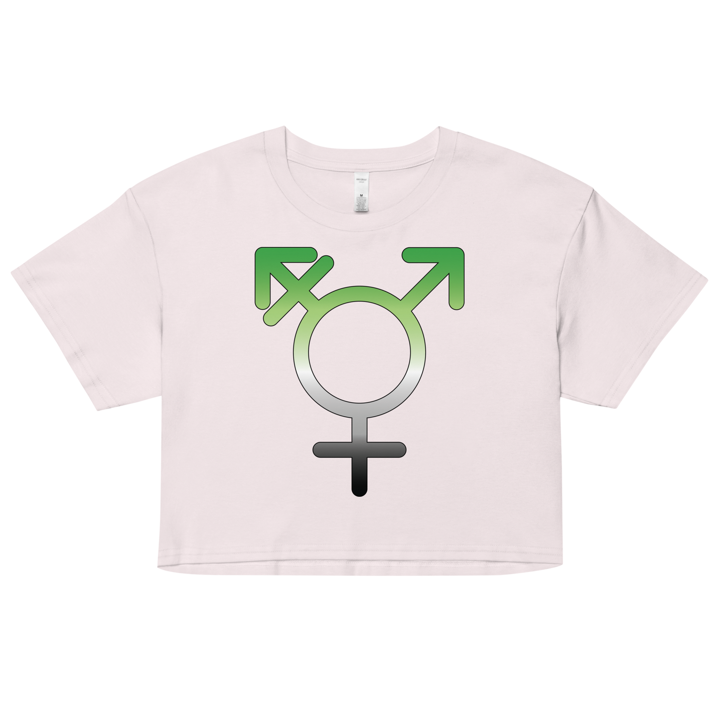 Transgender Symbol - Aromantic Pride Women’s crop top