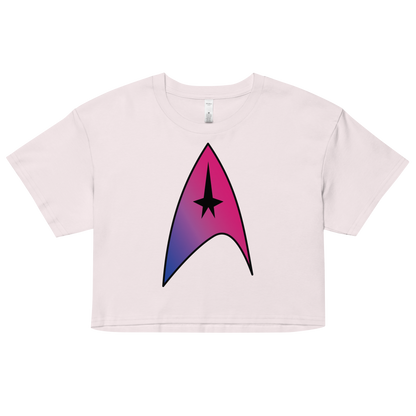 Starfleet Insignia - Bisexual Pride Women’s crop top