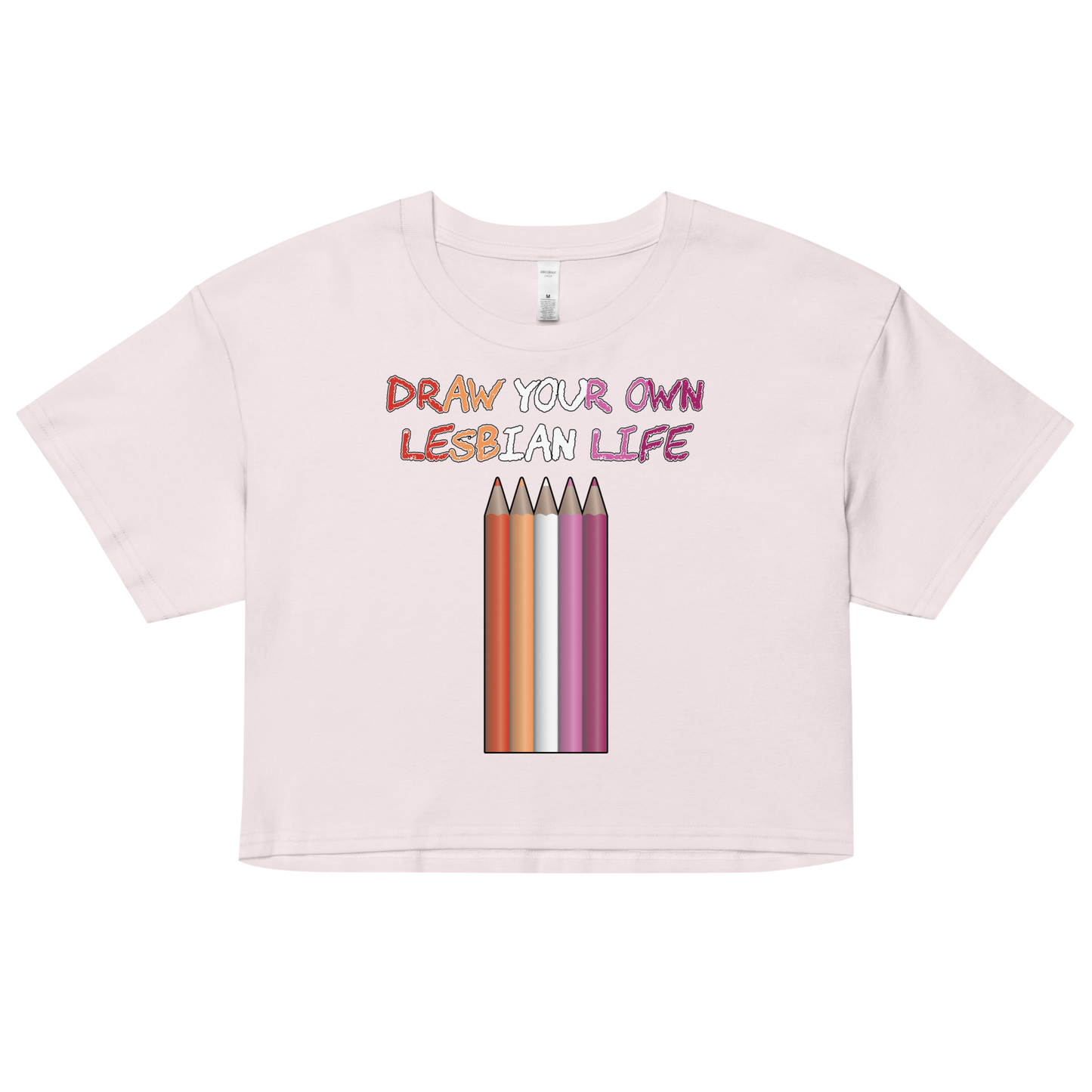 Draw Your Own Lesbian Life Women’s crop top