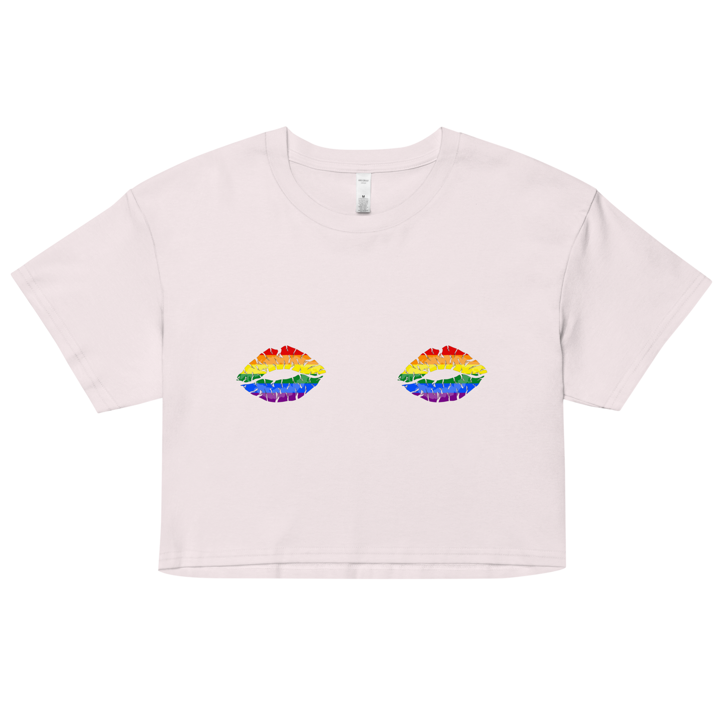 Rainbow Boob Kisses Women’s crop top