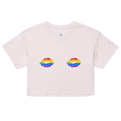 Rainbow Boob Kisses Women’s crop top