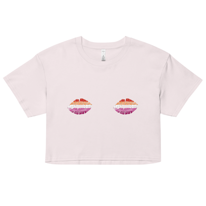 Lesbian Boob Kisses Women’s crop top